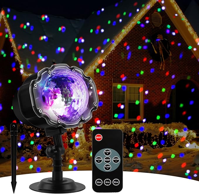 Christmas Snowfall Projector Lights, Multi Colors